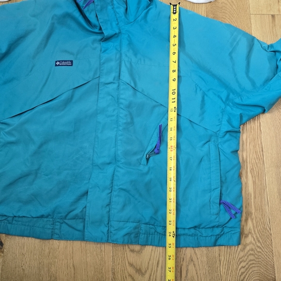 Vintage 80s 90s Columbia Teal and Blue Lightweight Zip Up Jacket Mens Medium - Picture 5 of 16